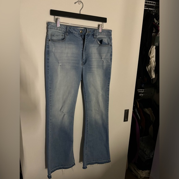 Flare Leg Jeans Medium Wash 29 - Picture 1 of 6